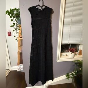 Zara Black Lace Maxi Dress
